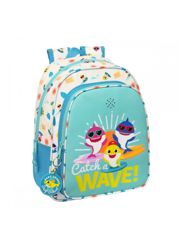 Училищна чанта Baby Shark Surfing Син Бял 27 x 33 x 10 cm
