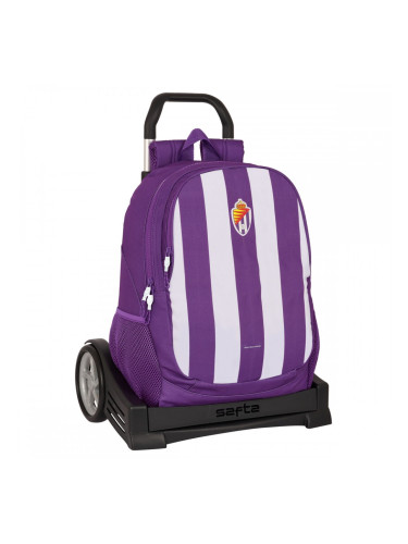 Училищна чанта с колелца Real Valladolid C.F. Лилав 32 x 44 x 16 cm
