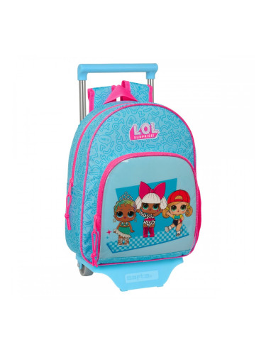 Училищна чанта с колелца LOL Surprise! Divas Син 28 x 34 x 10 cm