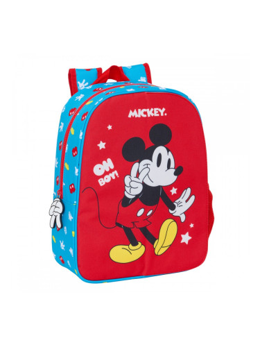 Училищна чанта Mickey Mouse Clubhouse Fantastic Син Червен 26 x 34 x 11 cm