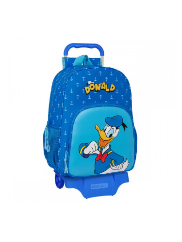 Училищна чанта с колелца Donald Син 33 x 42 x 14 cm