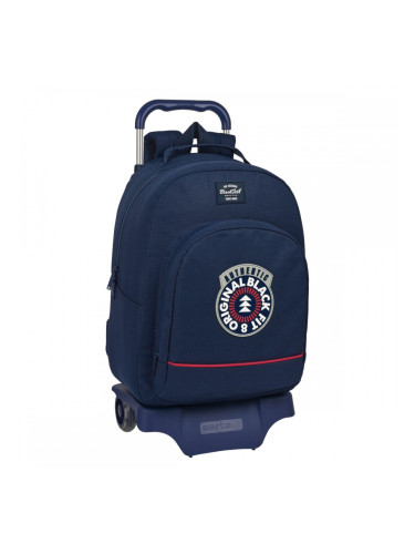 Училищна чанта с колелца BlackFit8 Морско син 32 x 42 x 15 cm