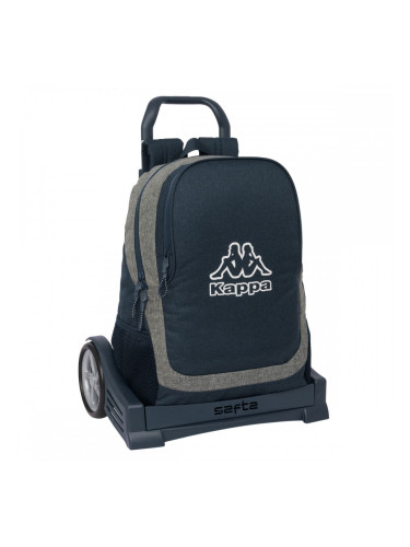 Училищна чанта с колелца Kappa Dark navy Сив Морско син 32 x 44 x 16 cm