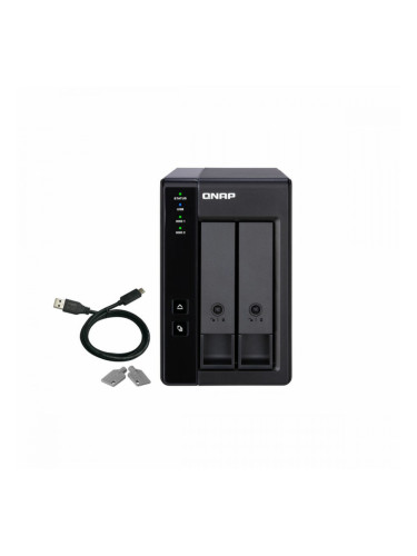 SATA 5.25" калъф за SATA 2.5" Qnap TR-002               Черен