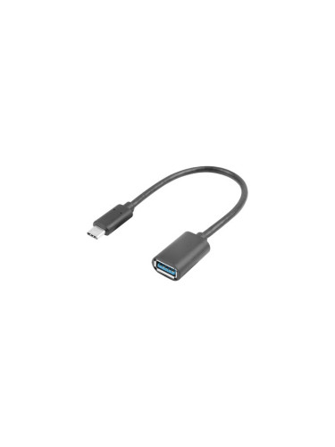 Адаптер Lanberg Adater Cable USB-C(M) 3.1->USB-A(F) OTG 15CM Black