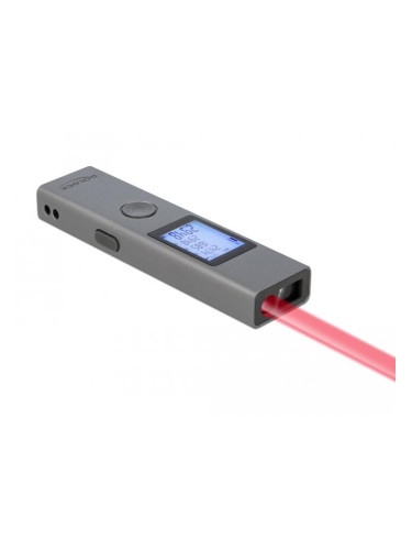 Лазерен далекомер DeLock 64071, 3 cm - 40 m, Точност 2 мм, Сив