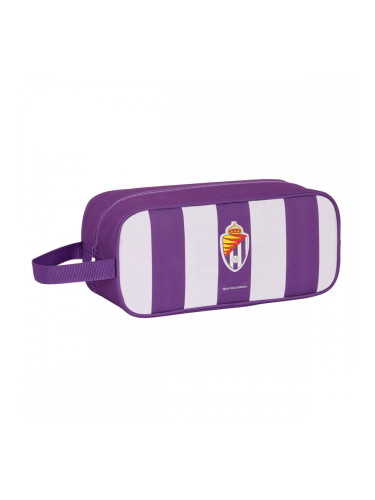 Пътническа Чанта за Обувки Real Valladolid C.F. Бял Лилав 34 x 15 x 14 cm