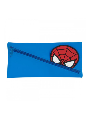 Ученически несесер Spider-Man Морско син 22 x 11 x 1 cm
