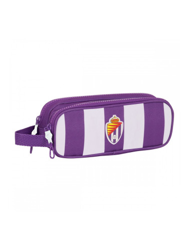 Двоен Моливник Real Valladolid C.F. Бял Лилав 21 x 8 x 6 cm