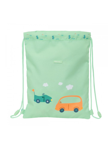 Раница с връвка Safta Coches Зелен 26 x 34 x 1 cm