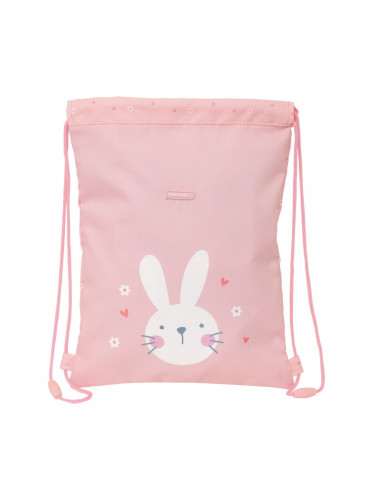 Раница с връвка Safta Bunny Розов 26 x 34 x 1 cm
