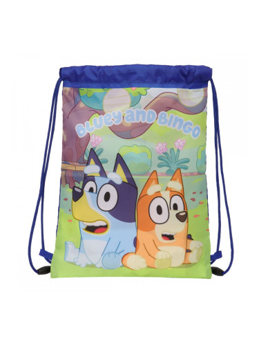 Раница с връвка Bluey Морско син 26 x 34 x 1 cm
