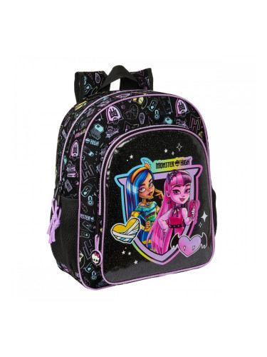 Детска раница Monster High Черен 32 X 38 X 12 cm