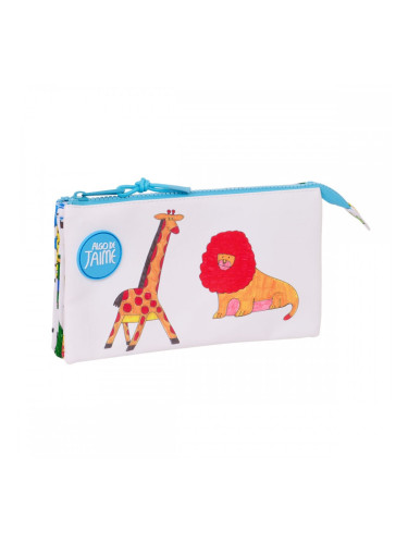 Двоен Моливник Algo de Jaime Бял 22 x 12 x 3 cm