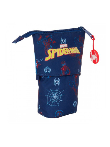 Кутия за Моливи Spider-Man Neon Морско син 8 x 19 x 6 cm