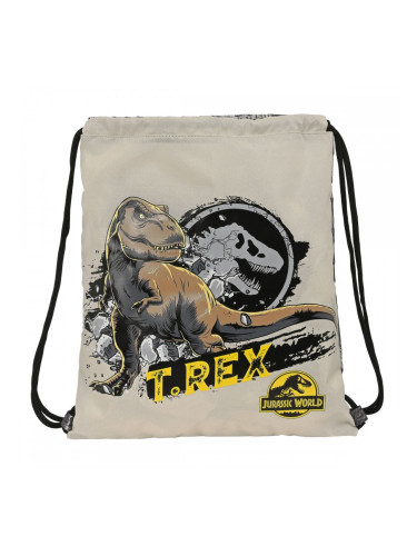 Раница с връвка Jurassic World Warning Сив 35 x 40 x 1 cm