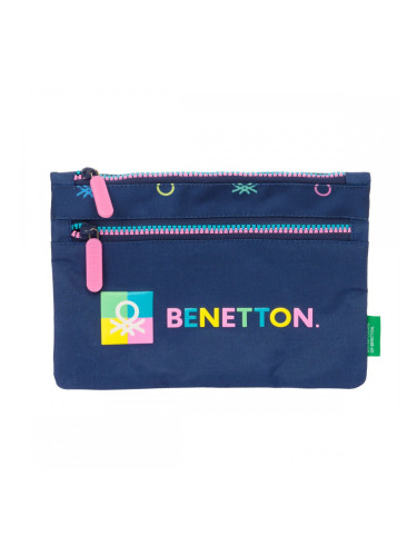 Ученически несесер Benetton Cool Морско син 23 x 16 x 3 cm