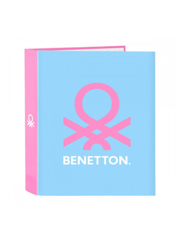 Папка с пръстени Benetton Spring Розов Небесно синьо A4 27 x 33 x 6 cm