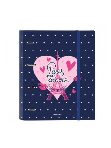 Папка с пръстени Safta Paris Розов Морско син 27 x 32 x 3.5 cm