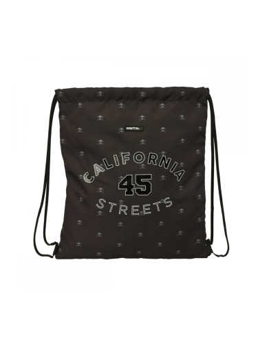 Раница с връвка Safta California Черен 35 x 40 x 1 cm