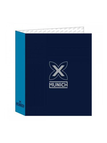 Папка с пръстени Munich Nautic Морско син A4 27 x 33 x 6 cm