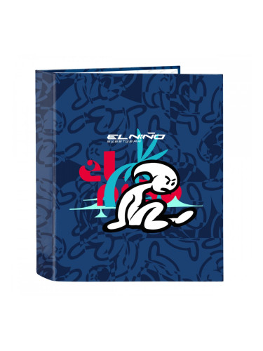 Папка с пръстени El Niño Paradise Морско син A4 27 x 33 x 6 cm