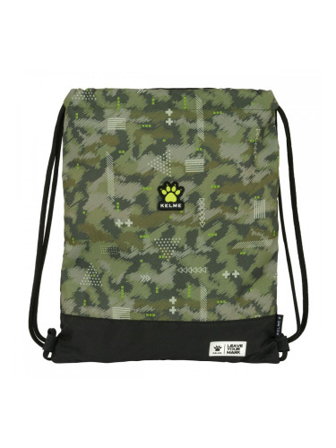 Раница с връвка Kelme Travel Черен Зелен 35 x 40 x 1 cm