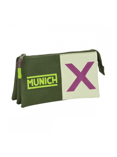 Троен Моливник Munich Bright khaki Зелен 22 x 12 x 3 cm