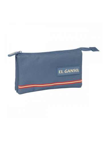 Троен Моливник El Ganso Син 22 x 12 x 3 cm