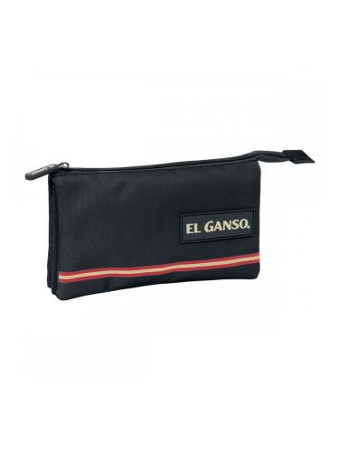 Троен Моливник El Ganso Черен 22 x 12 x 3 cm