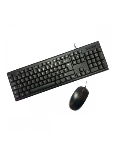 Клавиатура с мишка CoolBox HK-616 + HM-81 Черен испански Испанска Qwerty