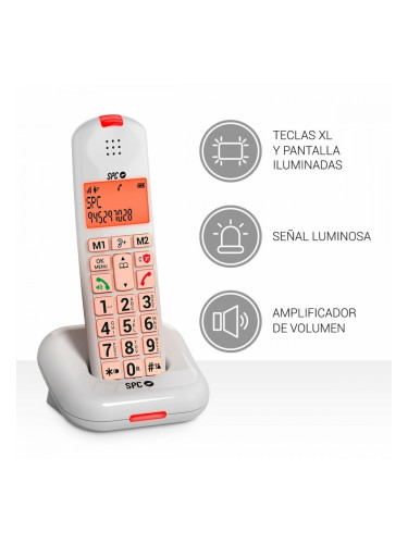 Стационарен телефон SPC Бял