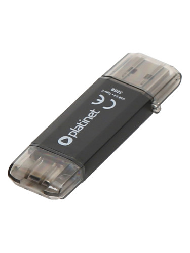 Памет OTG 32GB Platinet USB/USB-C черен