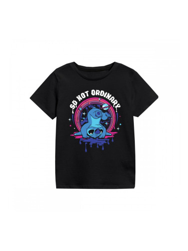 Детски Тениска с къс ръкав Stitch So Not Ordinary Черен - Размер - 12-13 години