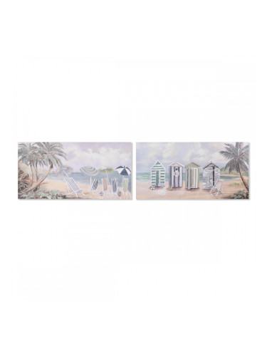 Картина Home ESPRIT Плаж Средиземноморско 120 x 3 x 60 cm (2 броя)