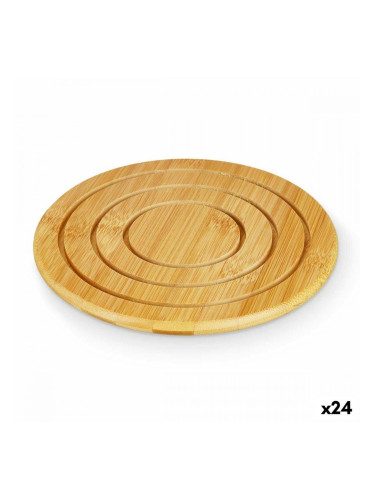 Подложка за маса Естествен Бамбук 19 x 1 x 19 cm (24 броя) Кръгъл