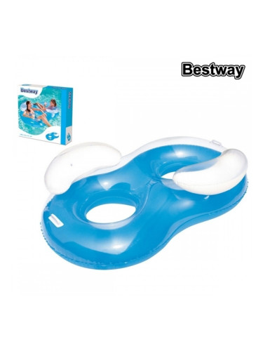 Надуваема гума пояс Bestway Двоен 188 x 117 cm Син