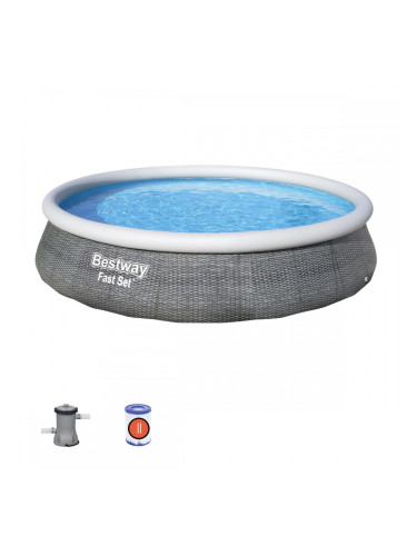 Надуваем Басейн Bestway 396 x 84 cm Сив 7340 L
