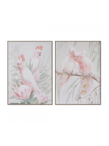 Картина Home ESPRIT Папагал Тропически 100 x 4 x 140 cm (2 броя)