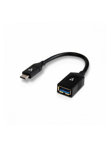Кабел USB A към USB C V7 V7U3C-BLK-1E Черен