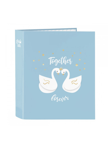 Папка с пръстени Glow Lab Cisnes Син A4 27 x 33 x 6 cm