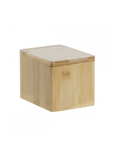 Солница с Капак DKD Home Decor Естествен Бамбук 10 x 13 x 10 cm