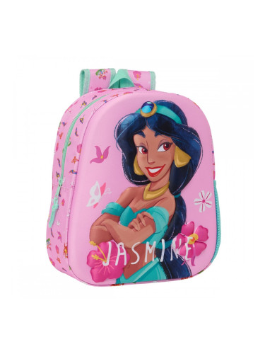3D Детска раница Disney Princess Jasmine Розов 27 x 33 x 10 cm