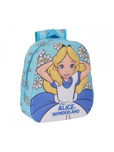 3D Детска раница Clásicos Disney Alice in Wonderland Небесно синьо 27 x 33 x 10 cm