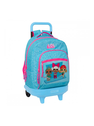 Училищна чанта с колелца LOL Surprise! Divas Син 33 X 45 X 22 cm