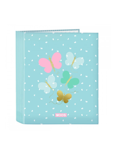 Папка с пръстени Moos Butterflies Син A4 27 x 33 x 6 cm