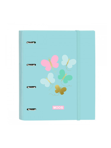 Папка с пръстени Moos Butterflies Син 27 x 32 x 3.5 cm