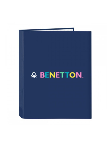 Папка с пръстени Benetton Cool Морско син A4 26.5 x 33 x 4 cm