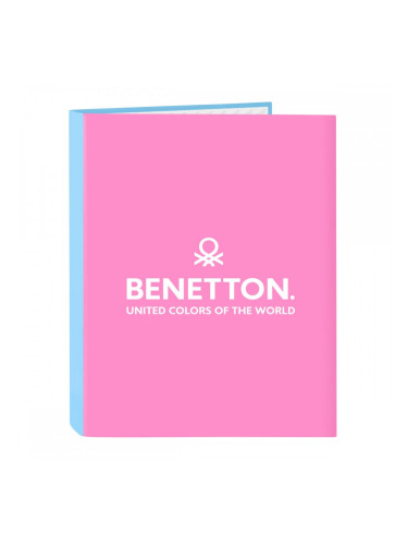 Папка с пръстени Benetton Spring Розов Небесно синьо A4 26.5 x 33 x 4 cm