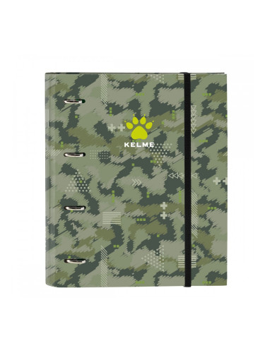 Папка с пръстени Kelme Travel Черен Зелен 27 x 32 x 3.5 cm